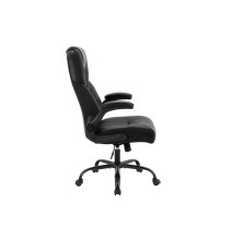 Silla de Oficina Manager en Polipiel Negro - 119/110 x 77 x 70 cm.